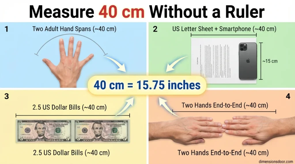 How to Measure 40 cm Without a Ruler