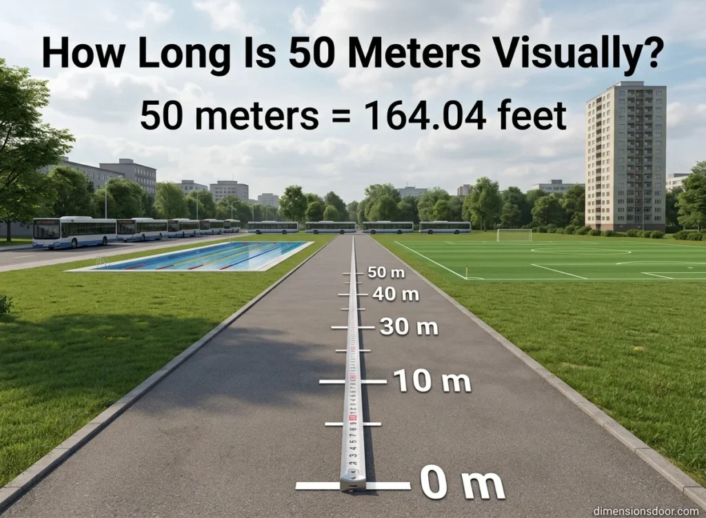 How Long Is 50 Meters? 15 Real-Life Examples, Comparisons & Visual Guide