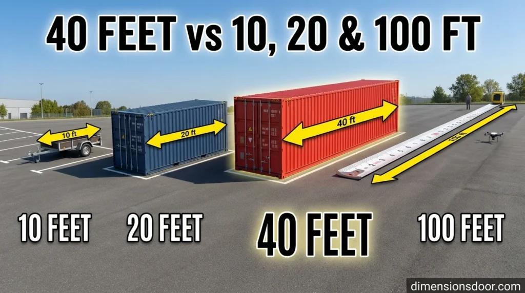 40 Feet Visual Comparison