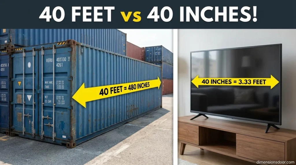 40 Feet Visual Comparison