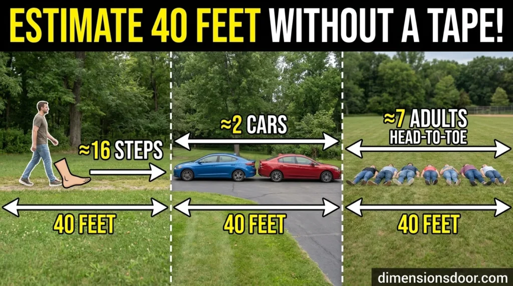 40 Feet Visual Comparison