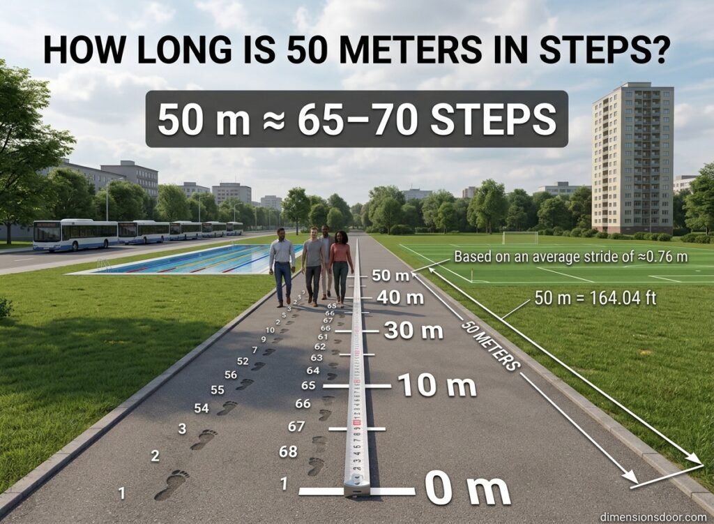 How Long Is 50 Meters? 15 Real-Life Examples, Comparisons & Visual Guide