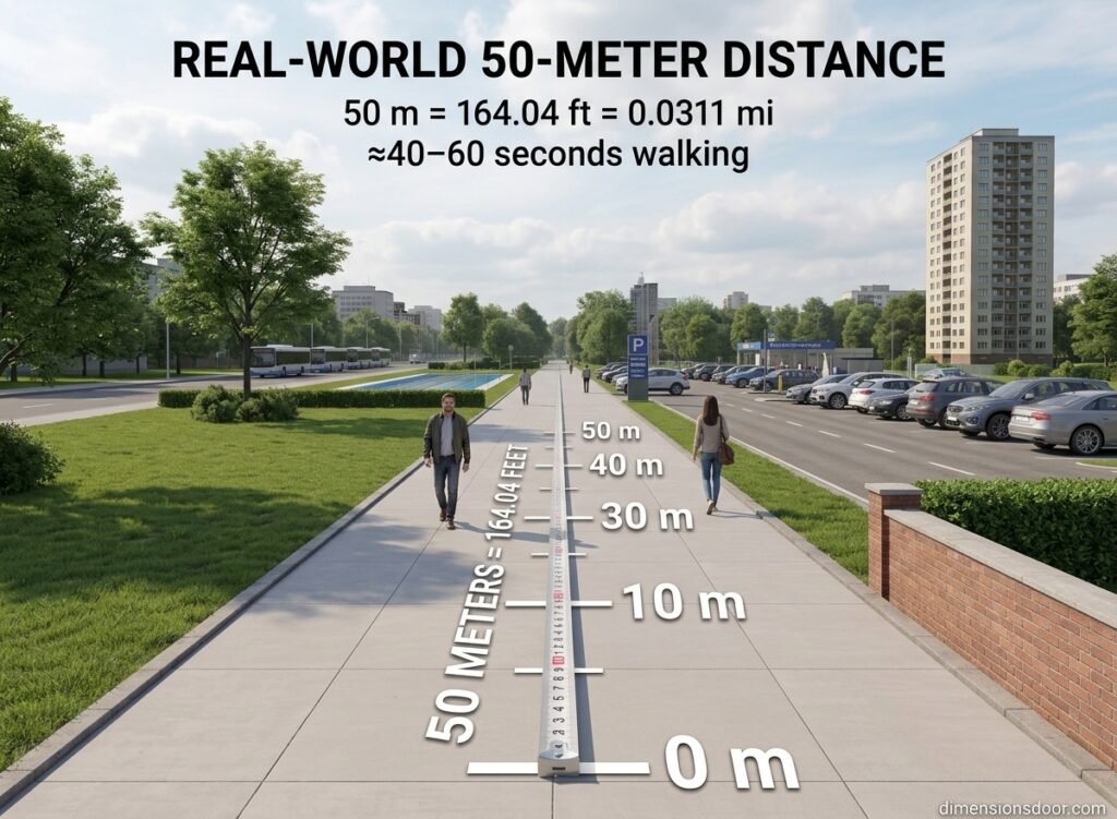 How Long Is 50 Meters? 15 Real-Life Examples, Comparisons & Visual Guide