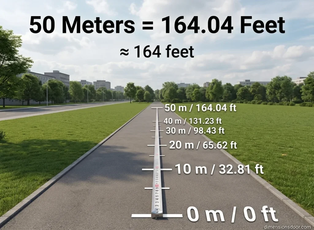 How Long Is 50 Meters? 15 Real-Life Examples, Comparisons & Visual Guide