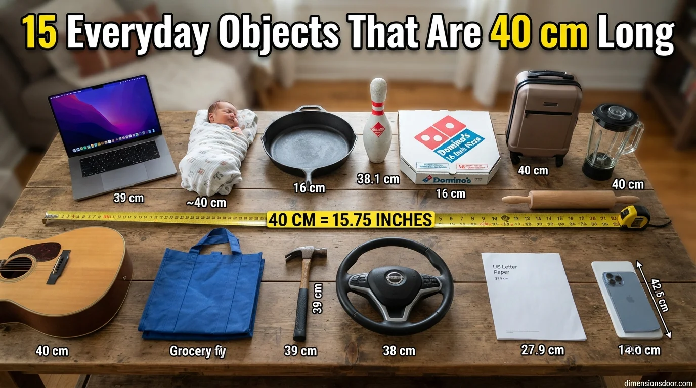 How Long Is 40 cm? 15 Everyday Objects That Are 40 Centimeters Long
