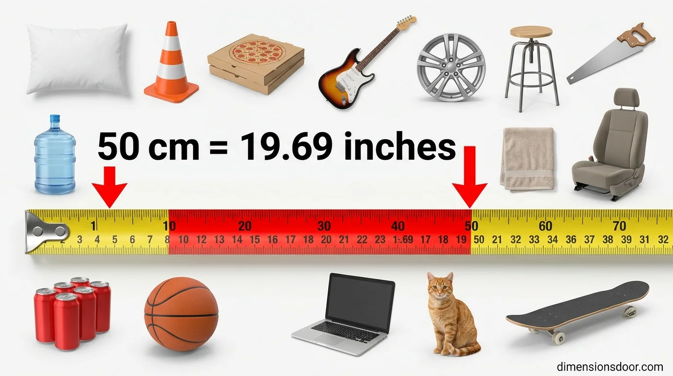 How Long Is 50 cm? 15 Everyday Objects That Are 50 Centimeters Long