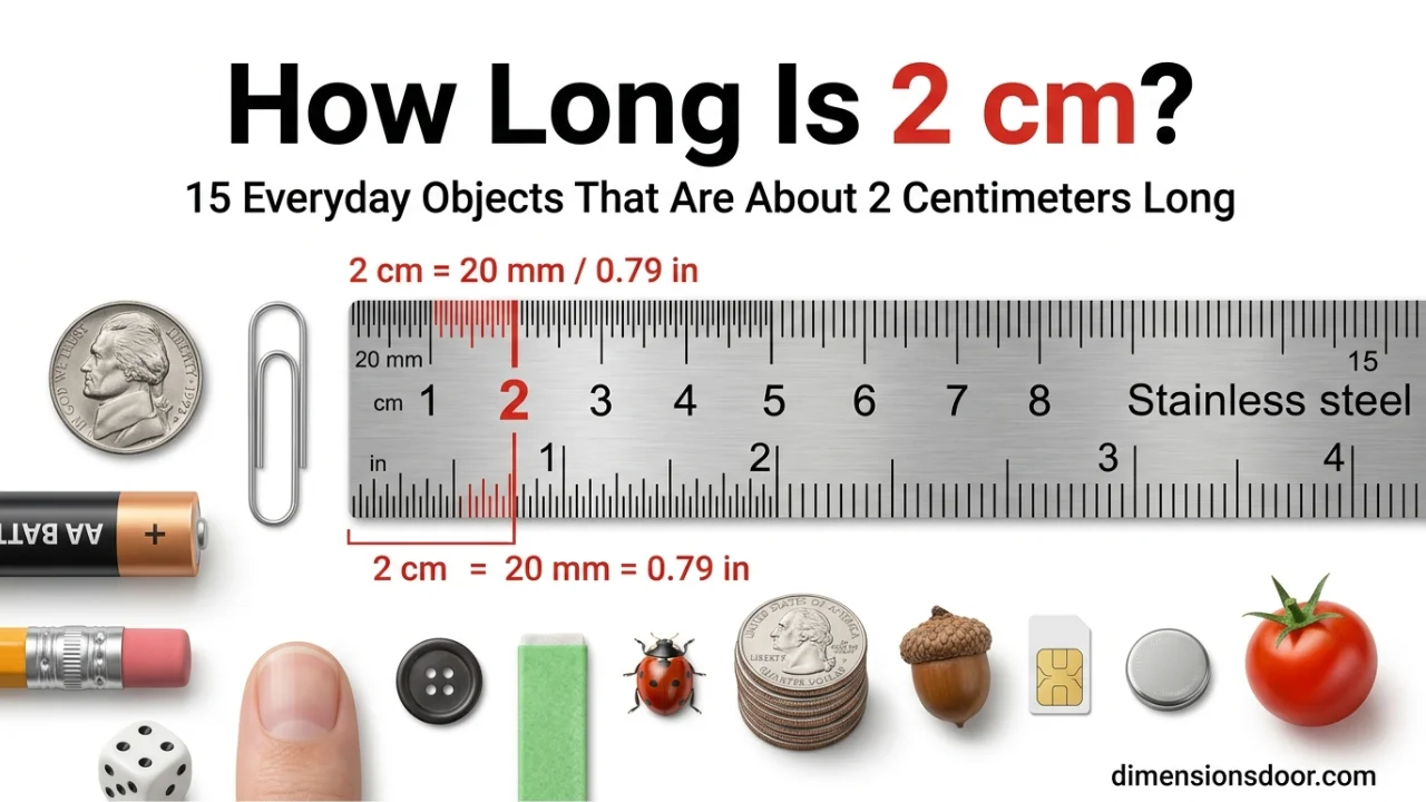 How Long Is 2 cm? 15 Everyday Objects That Are About 2 Centimeters Long