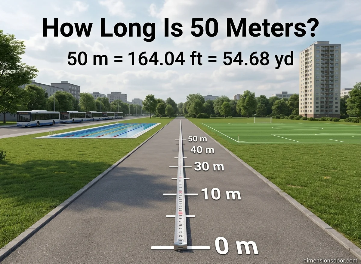 How Long Is 50 Meters? 15 Real-Life Examples, Comparisons & Visual Guide