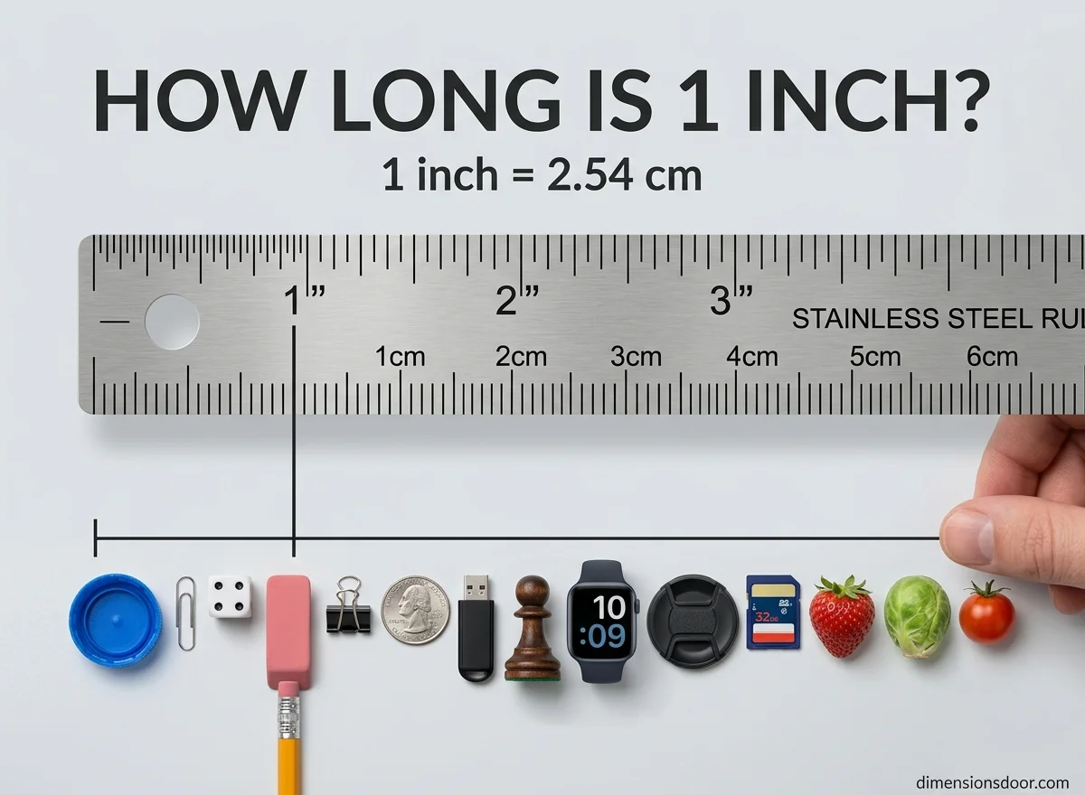 How Long Is 1 Inch? 15 Real-Life Examples, Comparisons & Visual Guide
