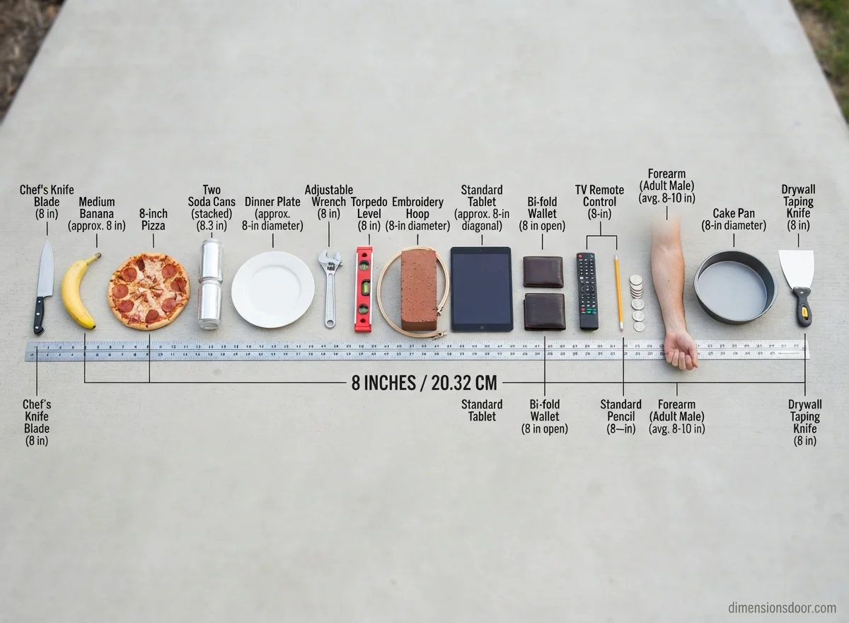How Long Is 8 Inches? 20 Real-Life Examples, Comparisons & Visual Guide