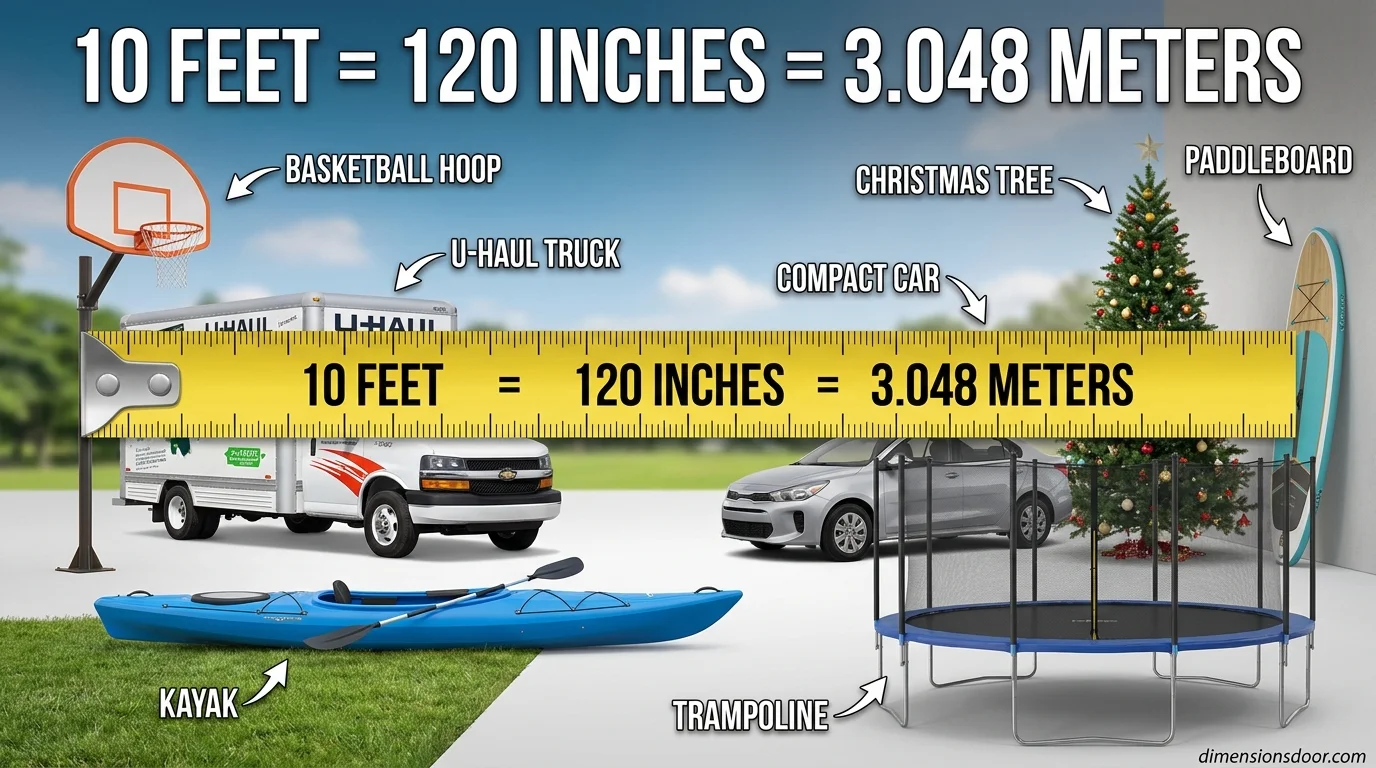 How Long Is 10 Feet? 15 Common Things That Are About 10 Feet Long