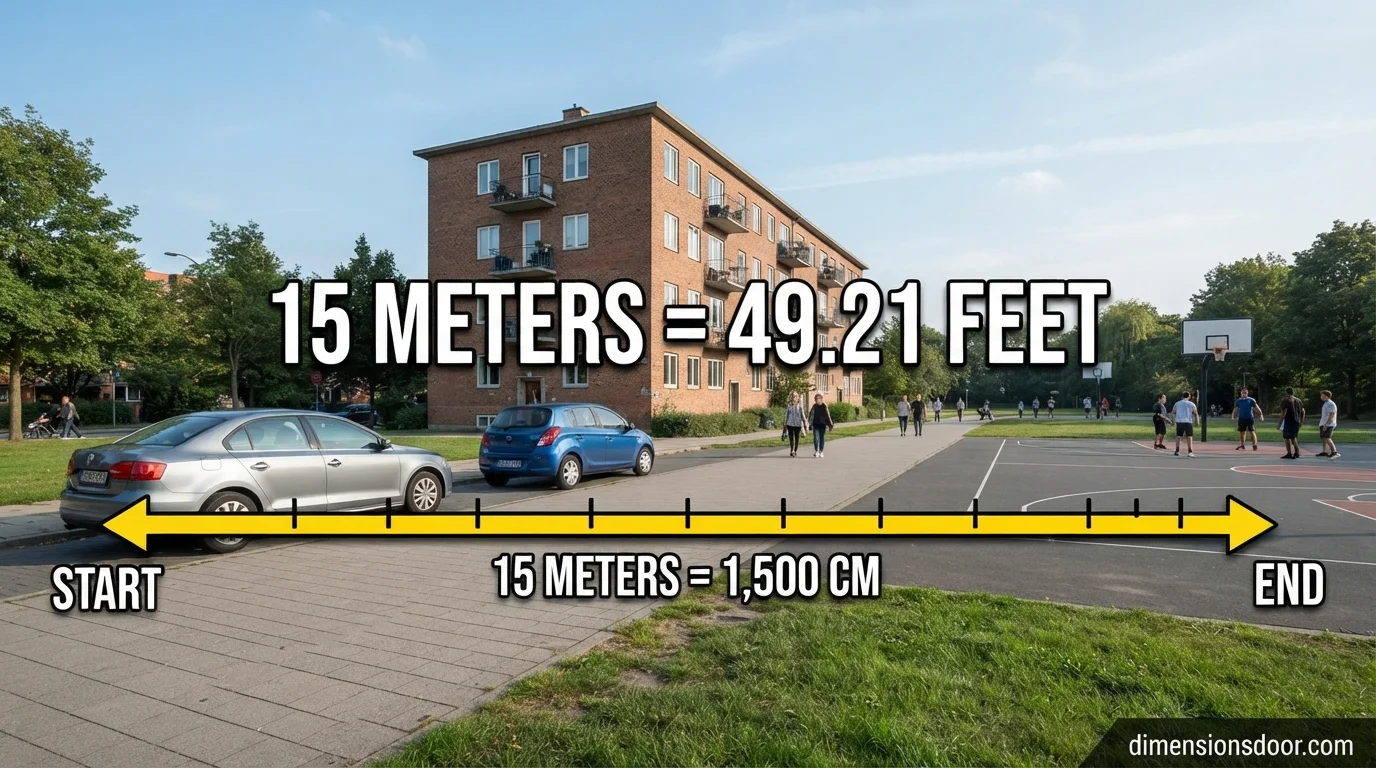 How Long Is 15 Meters? 15 Real-Life Examples, Comparisons & Visual Guide