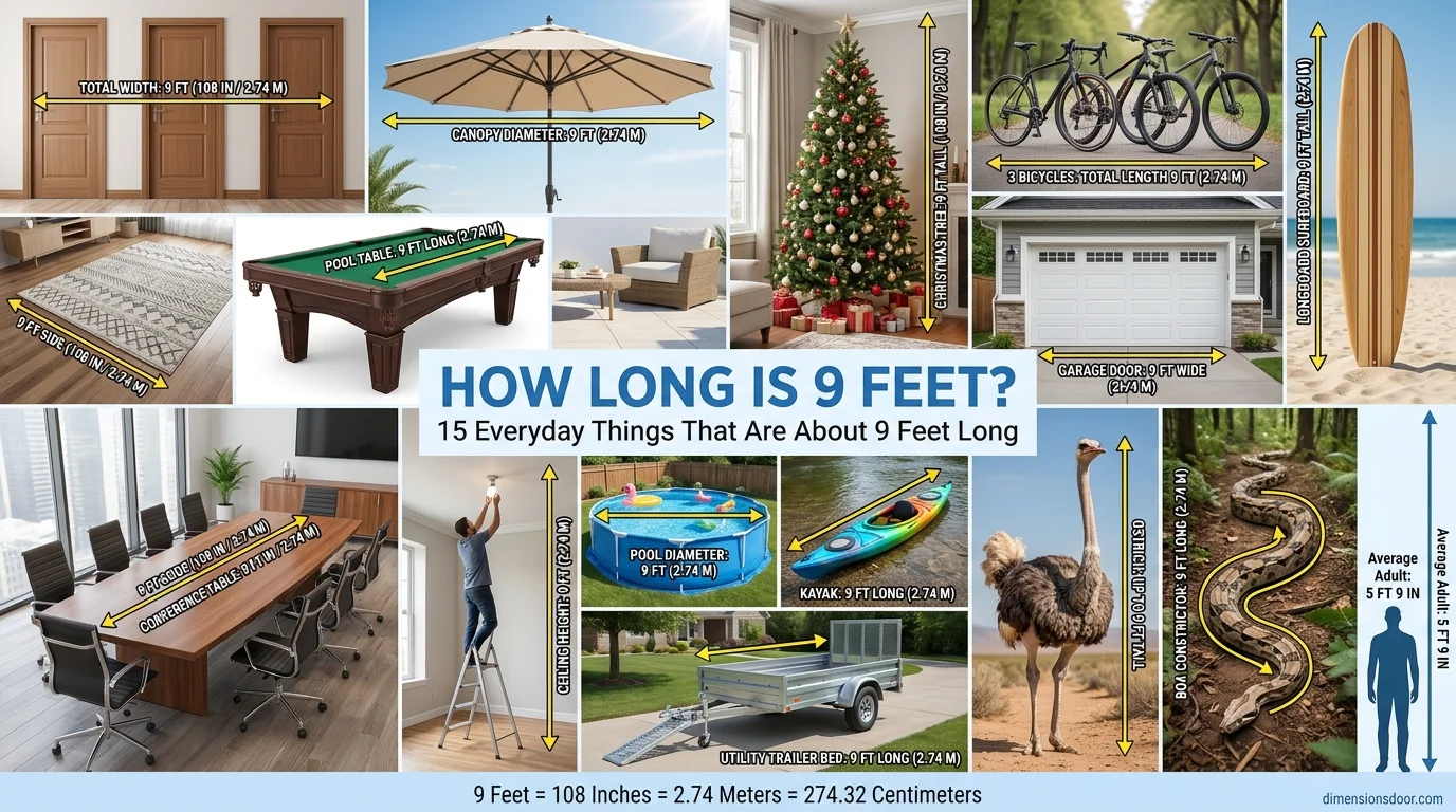 How Long Is 9 Feet? 15 Common Things That Are About 9 Feet Long