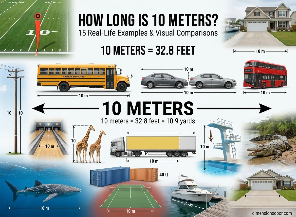 How Long Is 10 Meters? 15 Real-Life Examples, Comparisons & Visual Guide